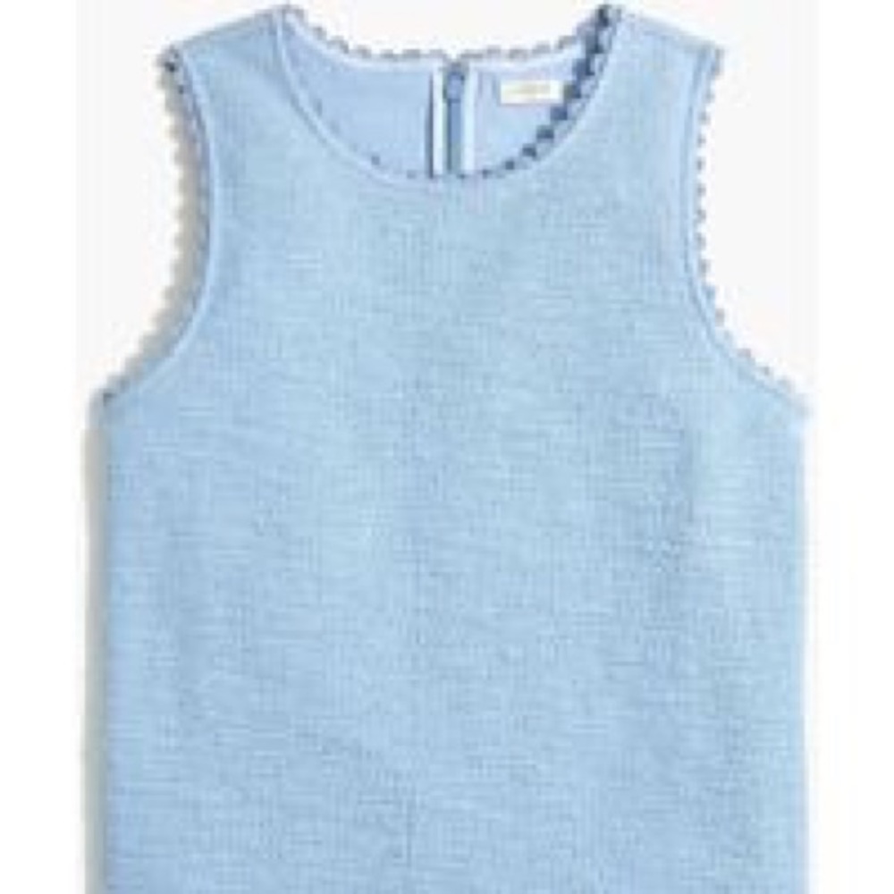 NWT XL J Crew scalloped hem textured tank